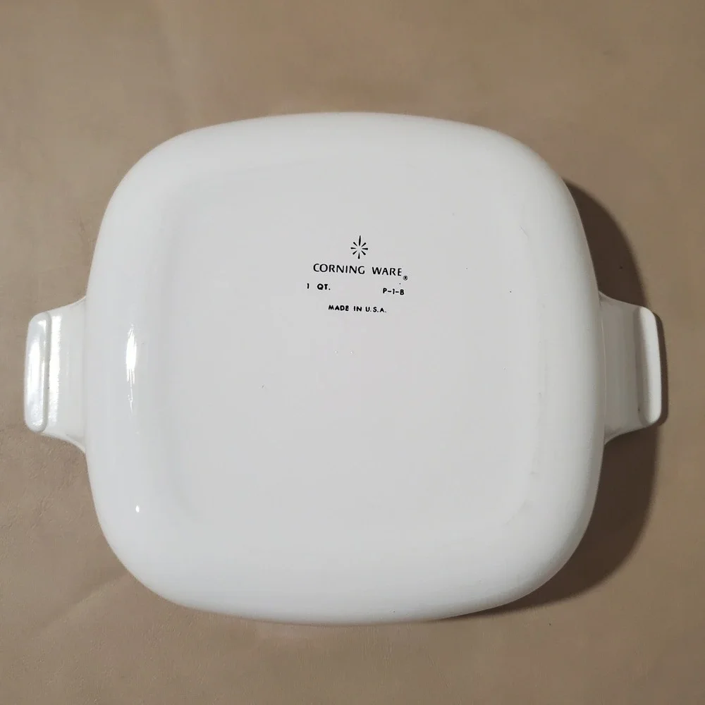 Vintage Corning Ware Blue Cornflower 1 Quart Square Casserole Dish P-1-B USA
